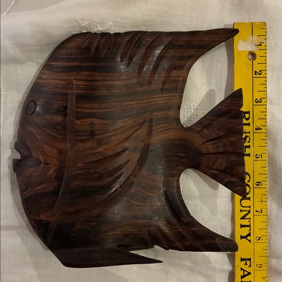 Wooden Angel Fish Decor BIG Statement for Book Shelf or Stand Alone Accent Decor - Picture 8 of 13